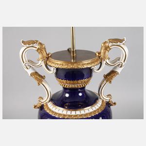 Meissen große Prunkvase als Lampenfuß