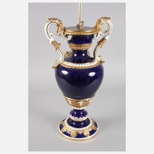 Meissen große Prunkvase als Lampenfuß