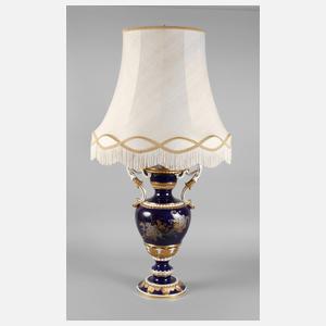 Meissen große Prunkvase als Lampenfuß