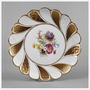 Meissen Prunkteller Blumenbukett