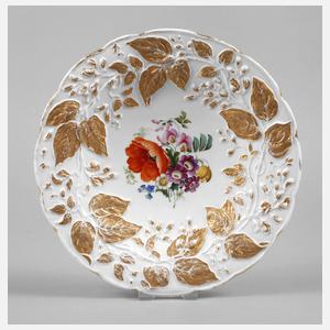 Meissen Prunkteller Blütenbukett