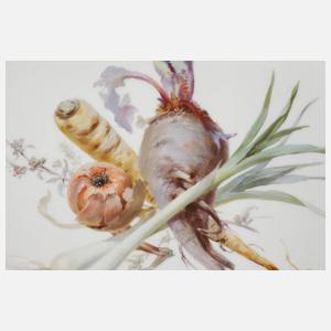 Meissen Vorlegeplatte Gemüsemalerei