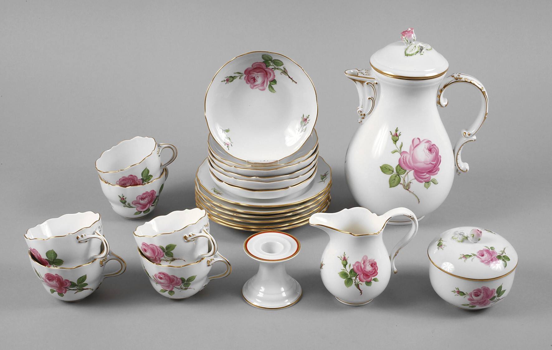 Meissen Kaffeeservice ”Rote Rose”