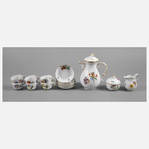 Meissen Mokkaservice für sechs Personen