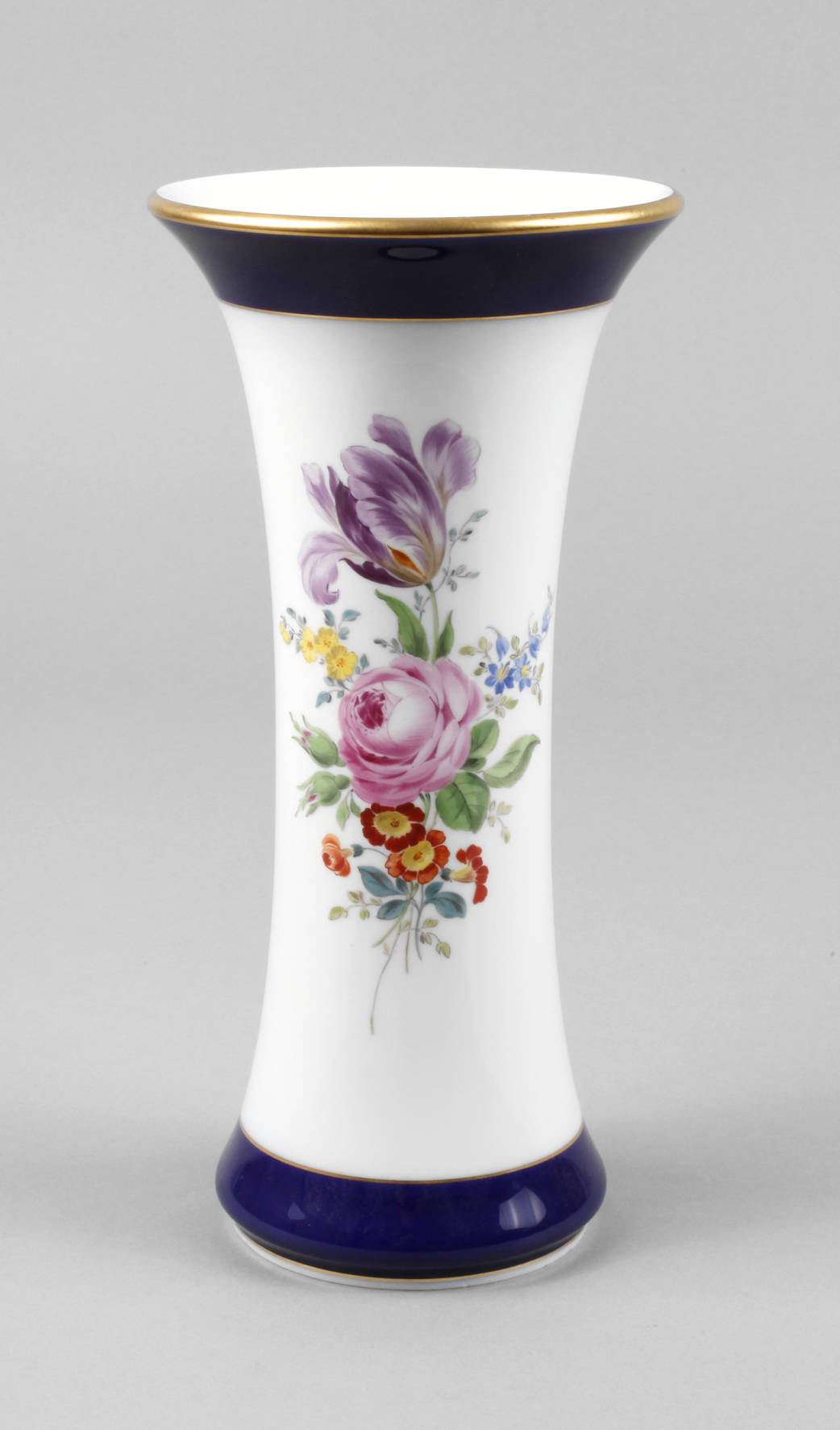 Meissen Trompetenvase Kobaltrand