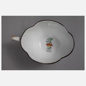 Meissen Konvolut Vierpasstassen Kakiemondekor