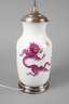 Meissen Lampe ”Mingdrache” mit Silbermontur