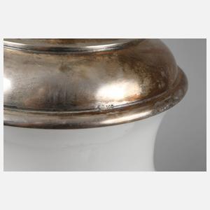 Meissen Lampe ”Mingdrache” mit Silbermontur