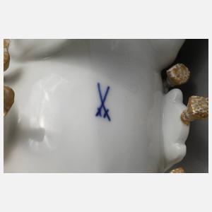 Meissen”Perser auf Elefant mit Mohr”