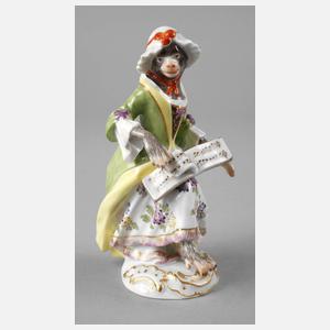 Meissen Sängerin aus der Affenkapelle