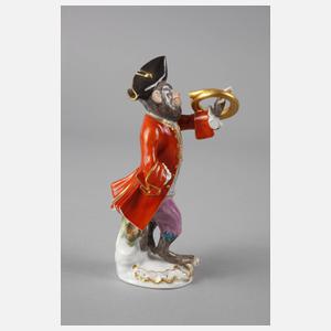 Meissen Waldhornbläser aus der Affenkapelle