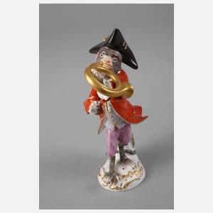 Meissen Waldhornbläser aus der Affenkapelle