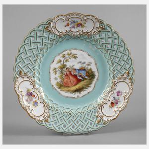 Durchbruchteller Watteaumalerei