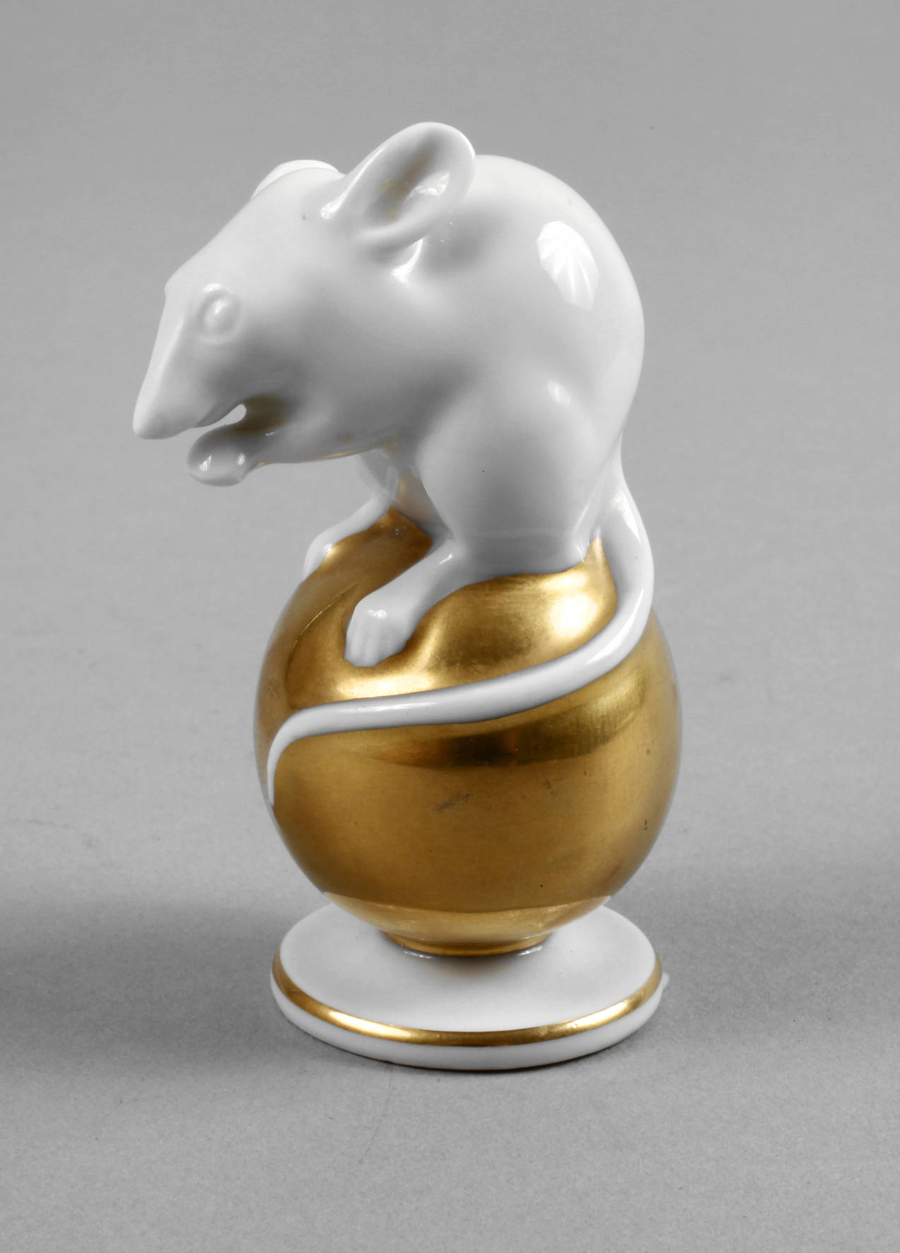 Rosenthal Maus auf Goldkugel