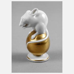 Rosenthal Maus auf Goldkugel