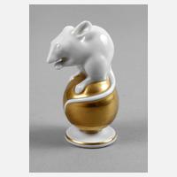 Rosenthal Maus auf Goldkugel111