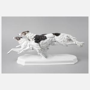 Rosenthal große ”Hundegruppe (Windhunde)”