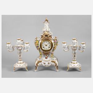 Kaminuhr mit Beistellern