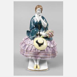 Volkstedt Dame mit Blumenstrauß