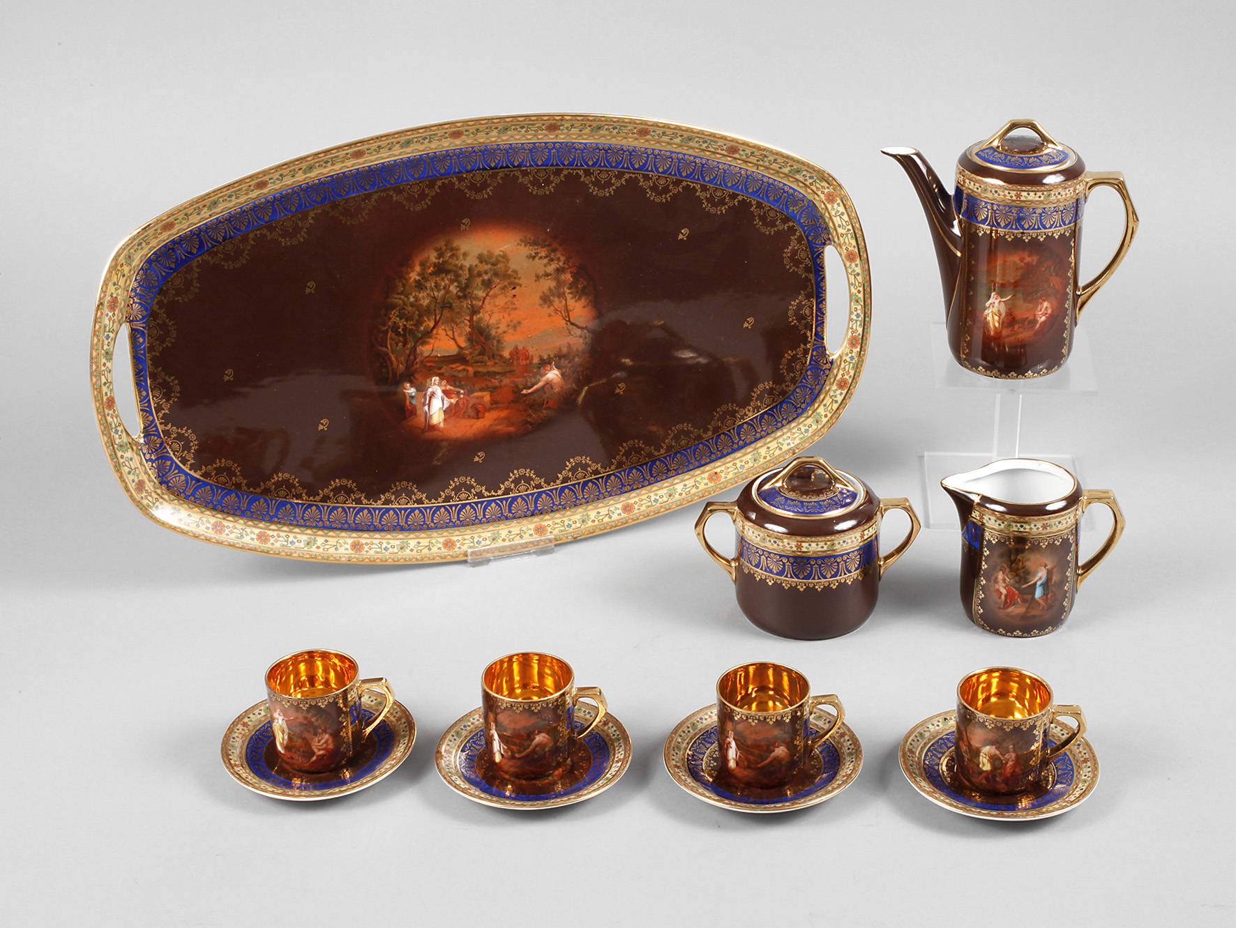 Böhmen Mokkaservice im Wiener Stil