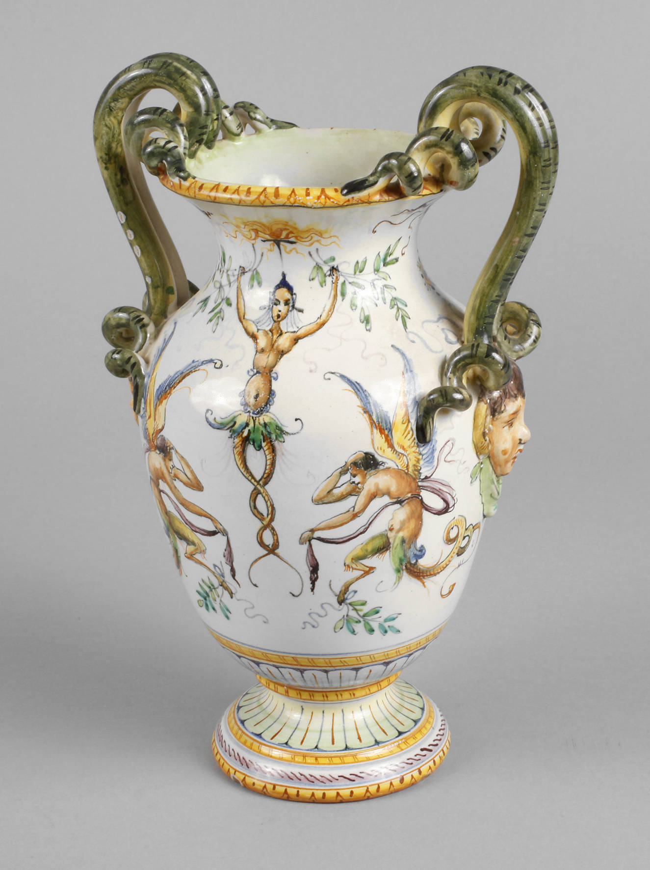 Italienische Doppelhenkelvase