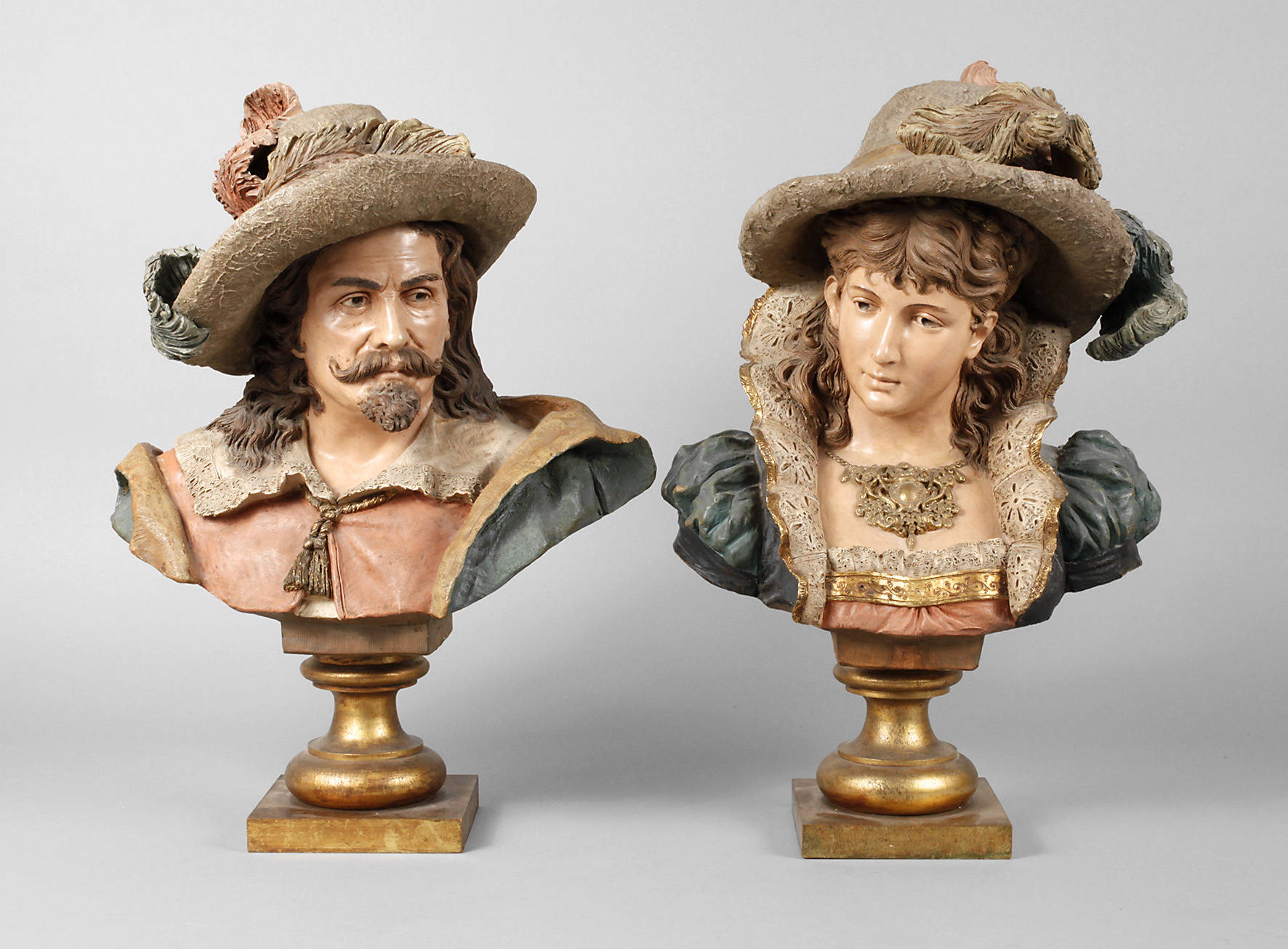 Goldscheider Wien Figurenpaar Historismus