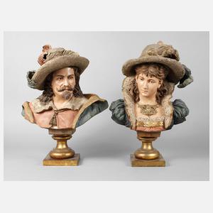 Goldscheider Wien Figurenpaar Historismus