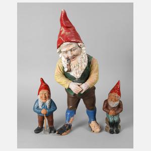 Drei Gartenzwerge