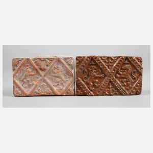 Zwei frühbarocke Kacheln