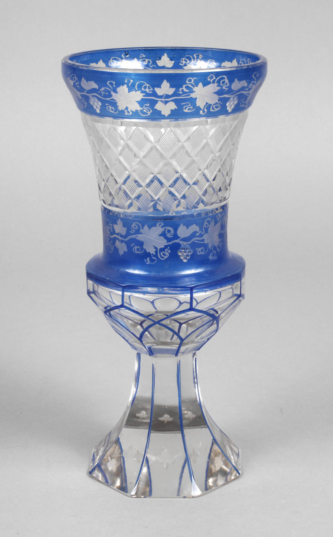 Biedermeier Pokal Steinelschliff