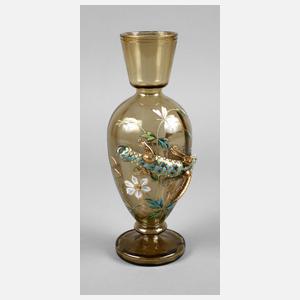 Vase mit plastischer Eidechse