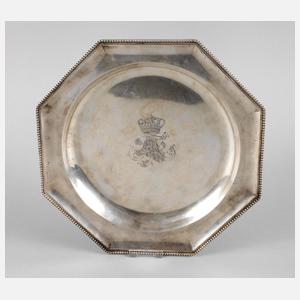Silbertablett Friedrich August von Sachsen