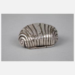 Barocke Silberdose in Muschelform