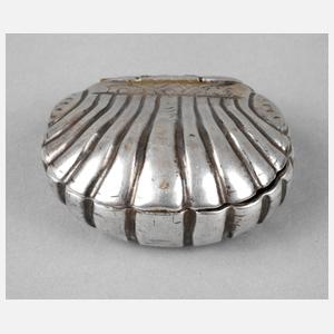 Barocke Silberdose in Muschelform