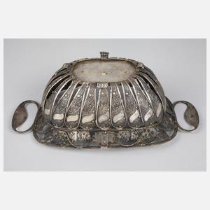 Biedermeier Henkelkorb Silber