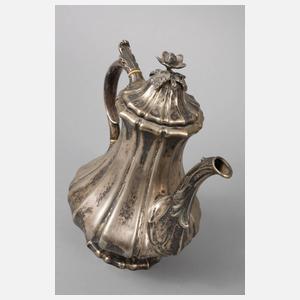 Biedermeier Kaffeekanne Silber