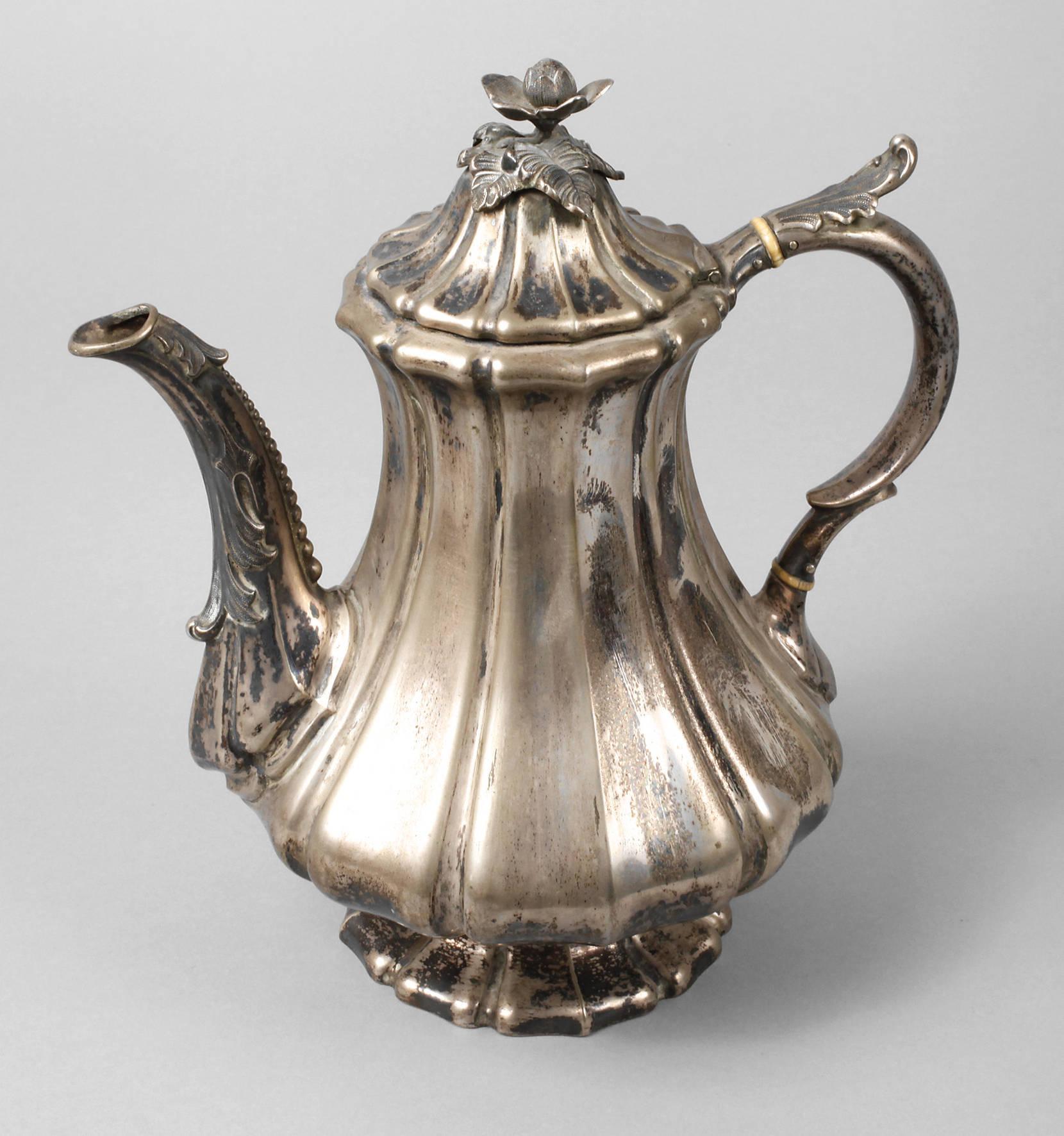 Biedermeier Kaffeekanne Silber