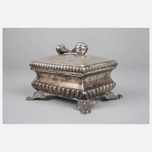 Biedermeier Zuckerdose Silber