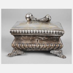 Biedermeier Zuckerdose Silber