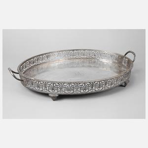 Großes klassizistisches Silbertablett