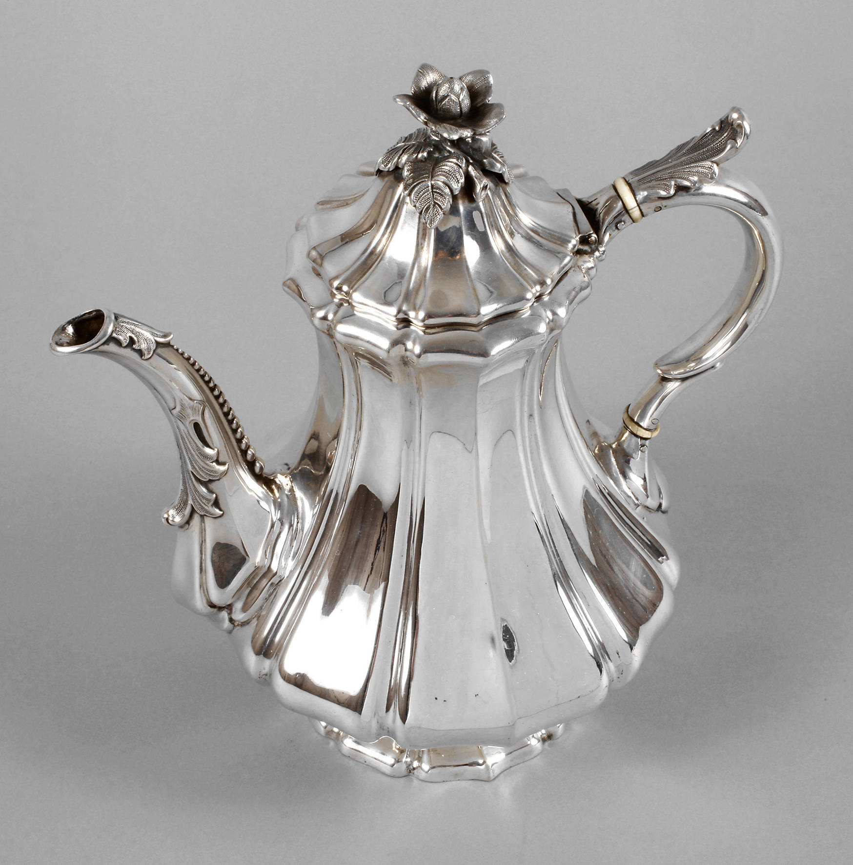 Silber Kaffeekanne Biedermeier