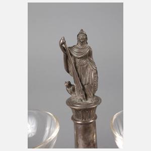 Silbersaliere mit Pallas Athene