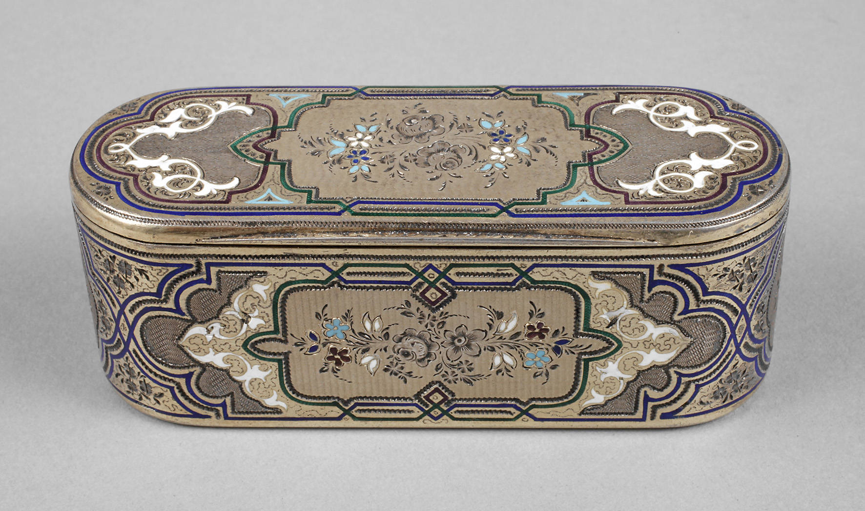 Frankreich emaillierte Silberdose