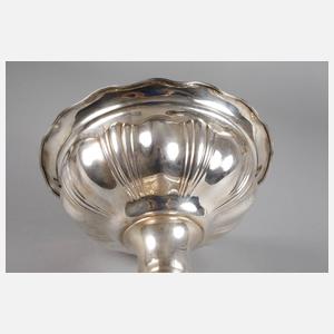 Große Fußschale Silber