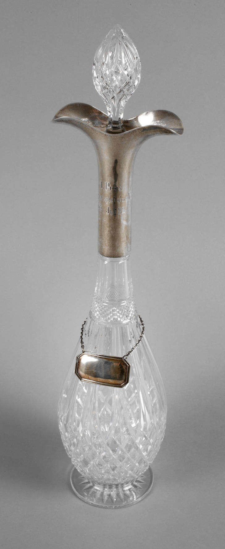 Karaffe mit Silbermontierung