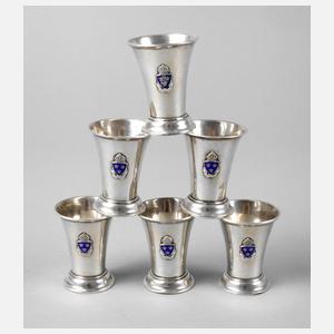 Sechs Silberbecher Stockholm