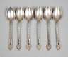 Sechs Mokkalöffel Silber