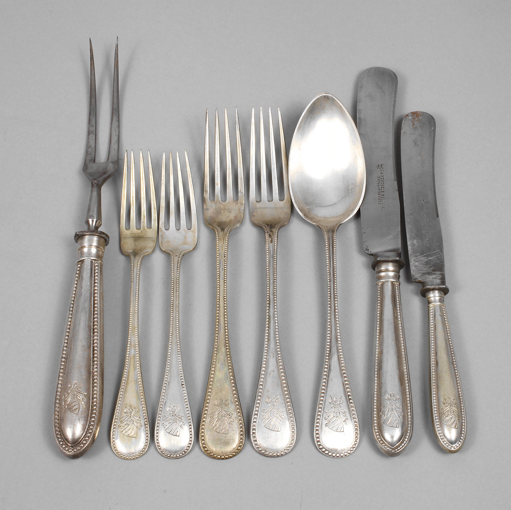 Konvolut Silberbesteck aus Adelsbesitz