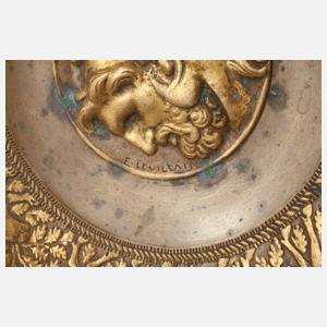 Frankreich Bronzeschale Ferdinand Levillain