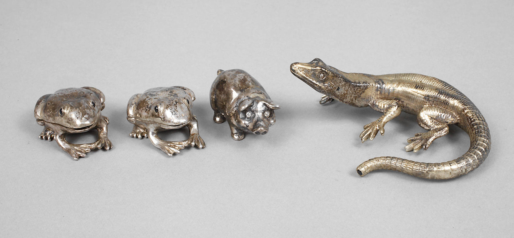 Vier Tiere Silber